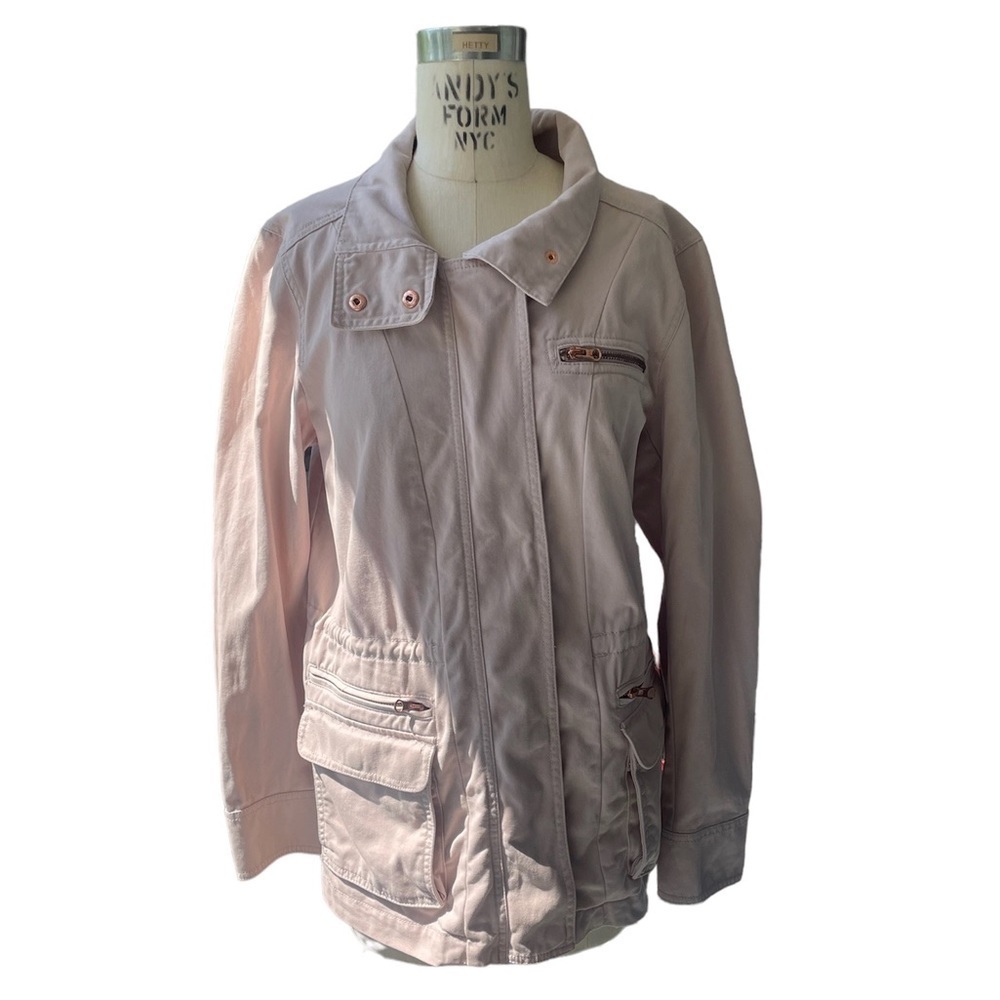 Gap Utility Lightweight Pink Jacket with Adjustable Cinch Waist | Size Medium